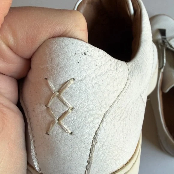 Frye Lena Zip low white sneakers women’s 8.5 - Picture 7 of 9